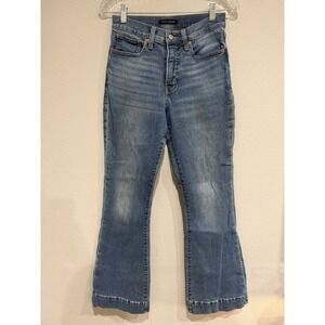 Lucky Brand Jeans Women 6/28a Stevie High Rise Flare Denim Blue Stretch